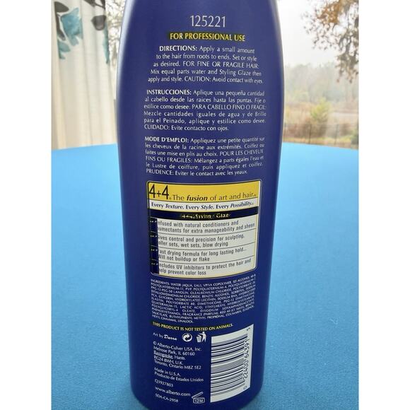 Tresemme 4 + 4 Styling Glaze Super Hold for Sheen Body Volume 15 fl oz New X2 - Picture 5 of 5